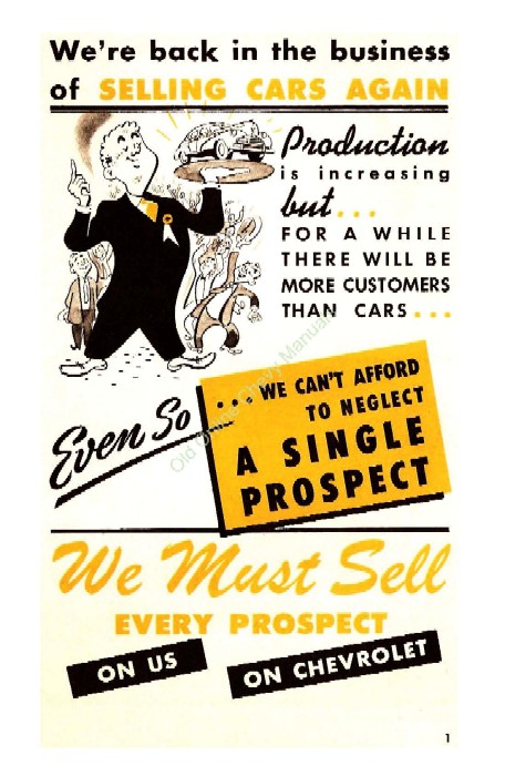 1946 Chevrolet Sell Every Prospect Booklet Page 2